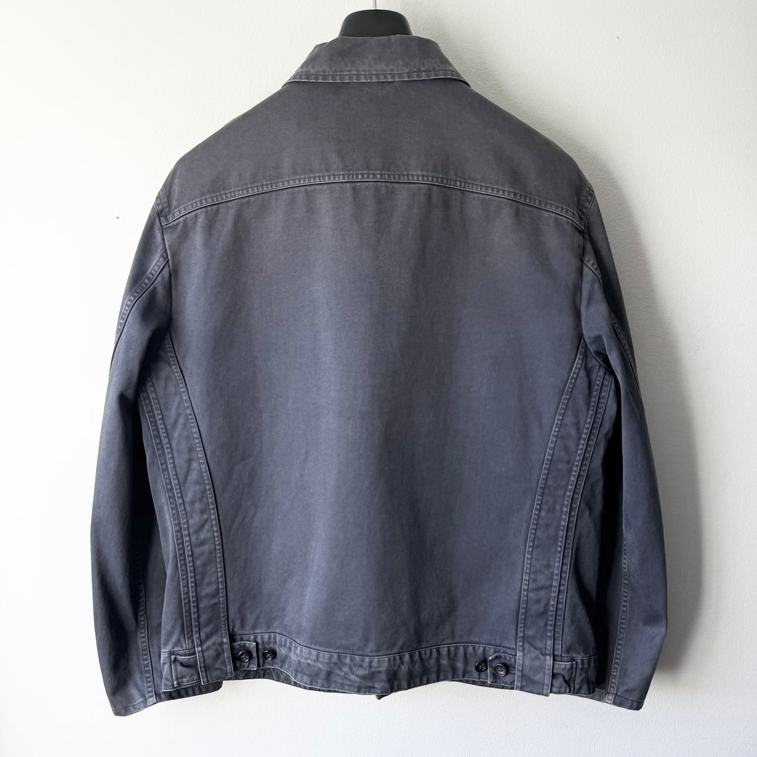 Jil Sander 2000's Gray/Blue Sun Faded Cotton Work Jacket