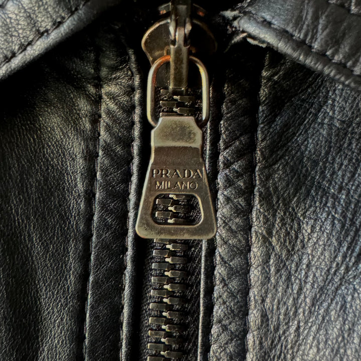 Prada Mainline Unlined Leather Blouson Jacket