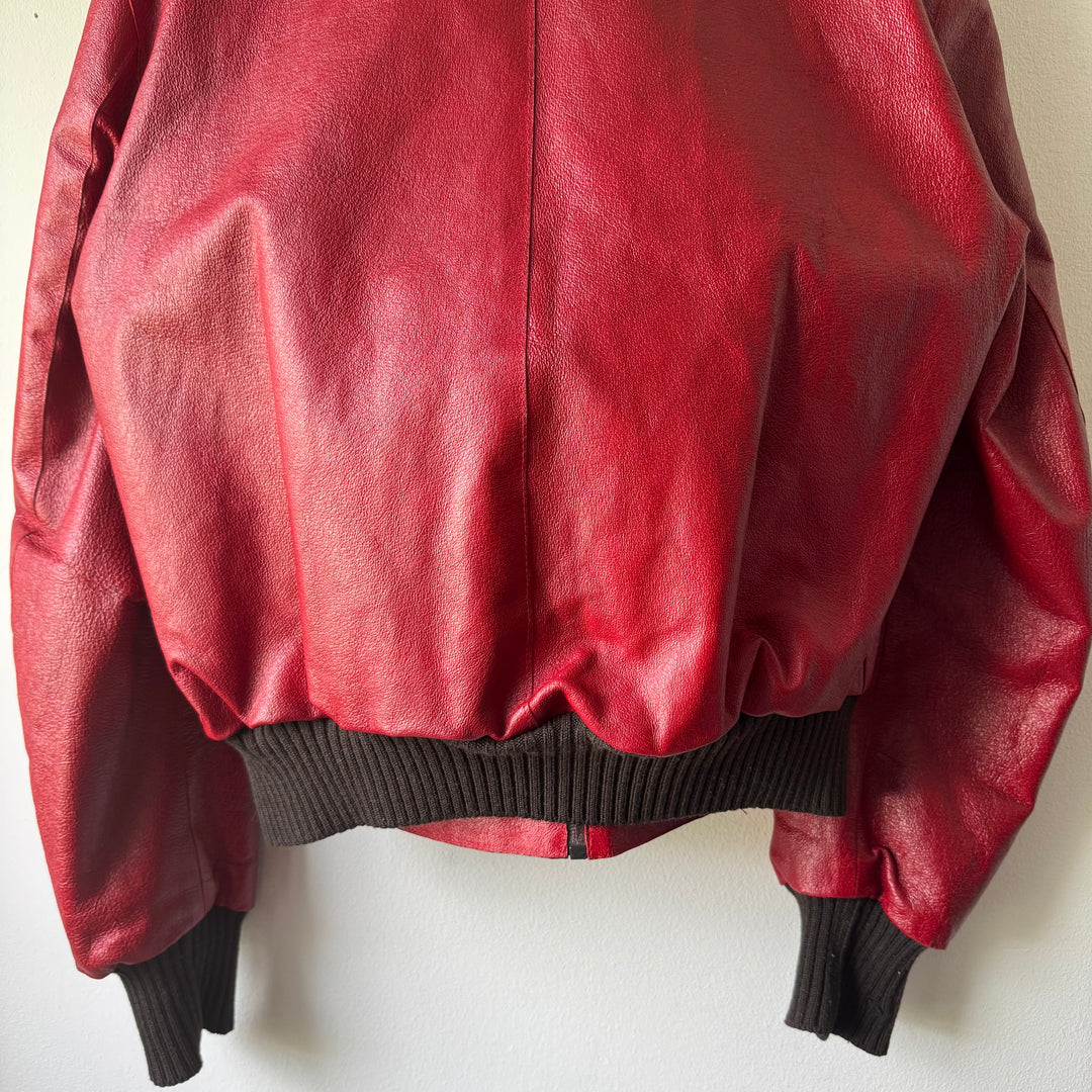 Prada FW2000 Mainline Runway Lamb Leather Bomber Jacket