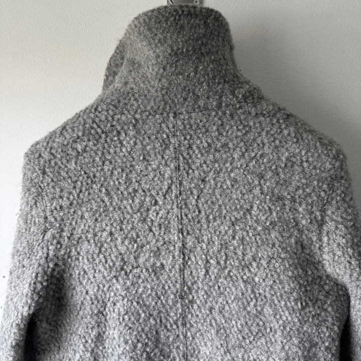 Dior Homme FW2009 Gray Asymmetric Drape Collar Mohair Jacket