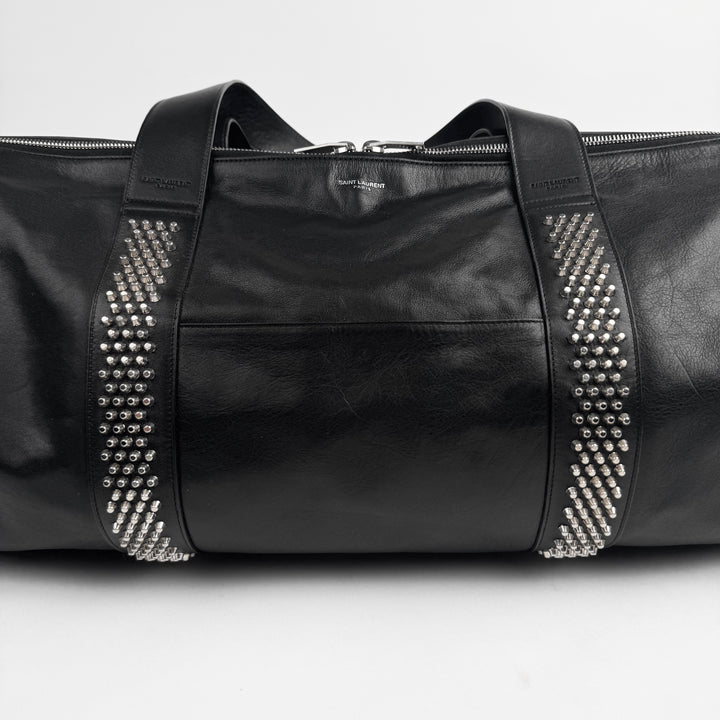 Saint Laurent By Hedi Slimane FW2014 Black Studded Leather Weekender Gym Bag
