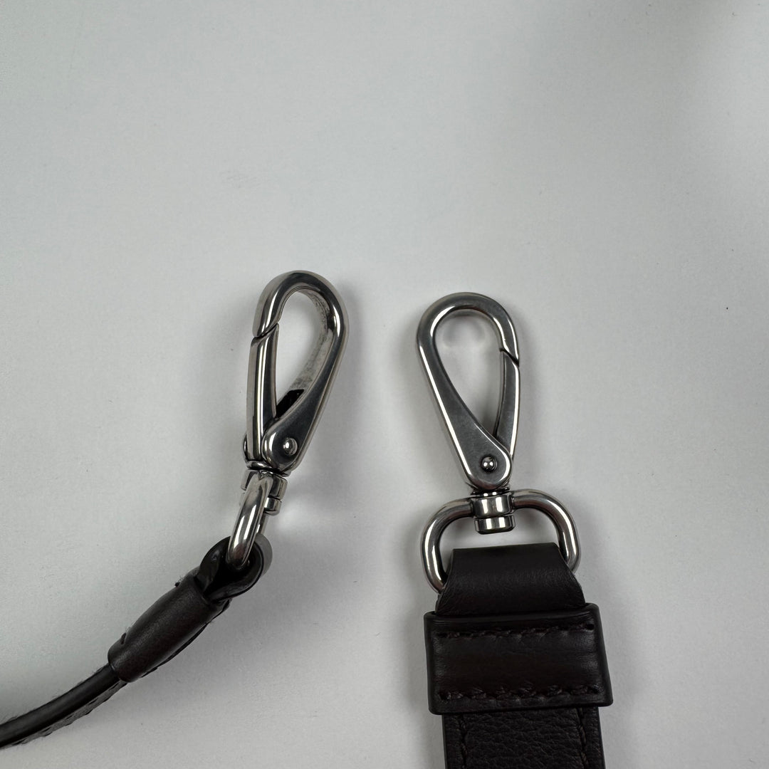 Prada FW2024 Dark Brown Nappa Calf Leather Buckle Belt Bag