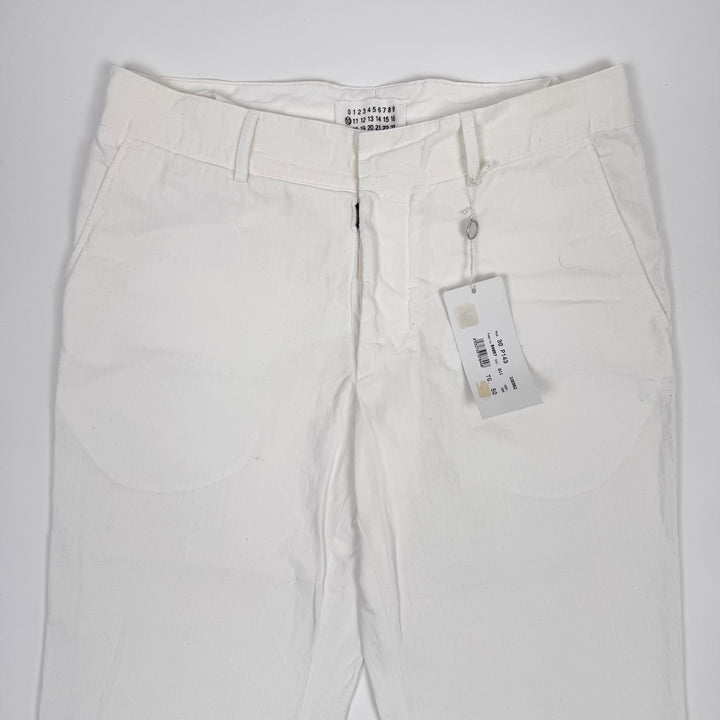 SS2005 Martin Margiela White Cotton Relaxed Straight Pants