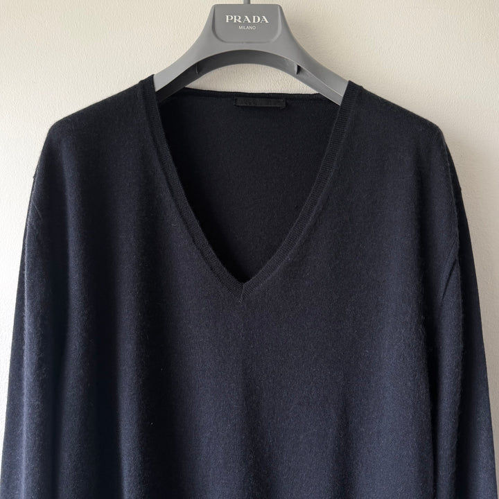 Prada FW2002 V-Neck Cashmere/Silk Knit Pullover