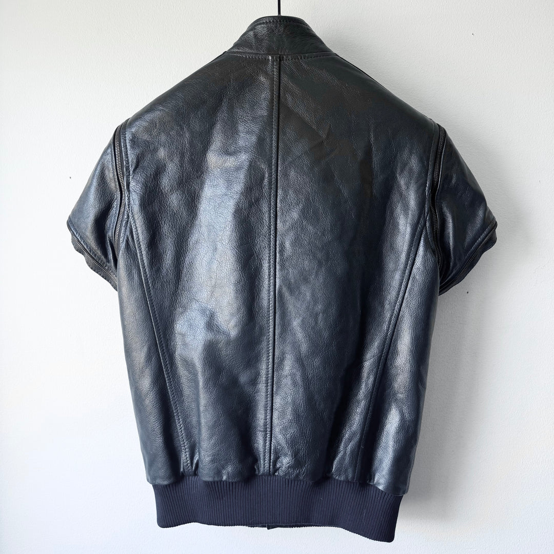 SS2007 Martin Margiela Petrol Multi-Zip Detachable Bomber Leather Jacket