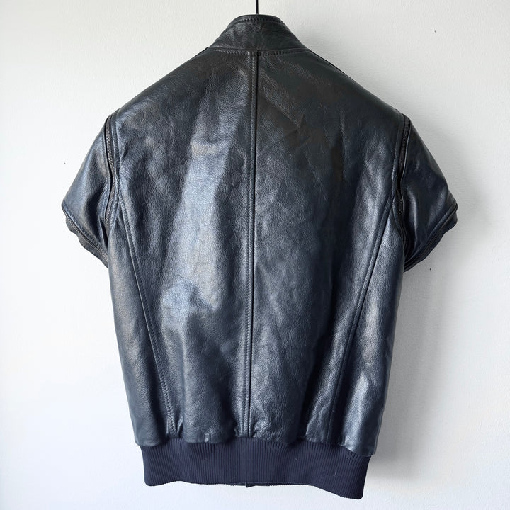 SS2007 Martin Margiela Petrol Multi-Zip Detachable Bomber Leather Jacket