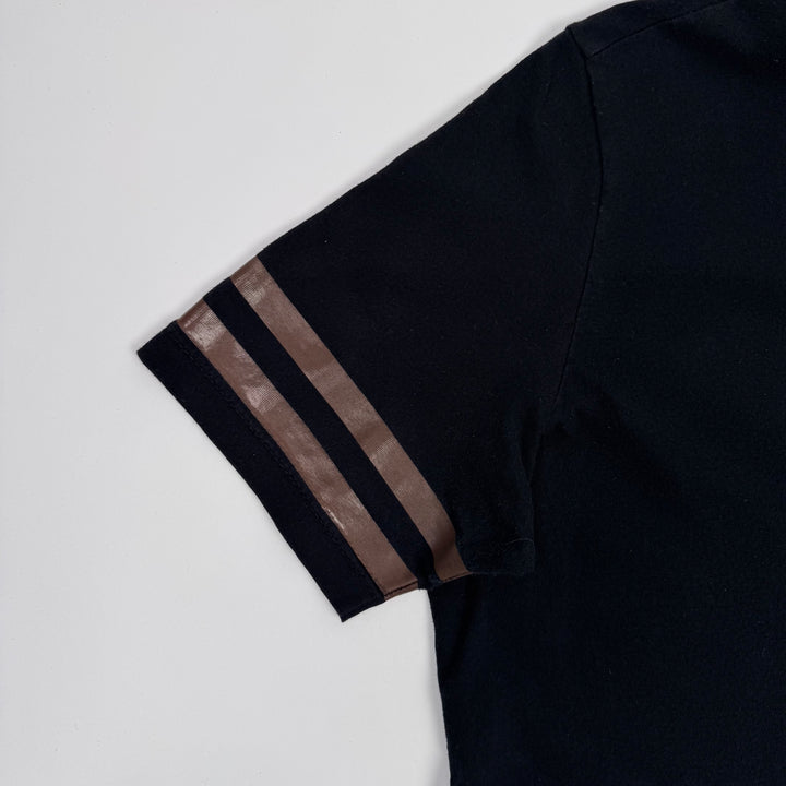 Helmut Lang 1996 Black Logo Print Backstage Press T-Shirt