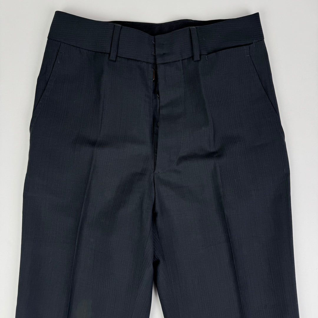 SS1999 Martin Margiela Gray/Dark Green Wool/Mohair Wide Leg Suit Pants