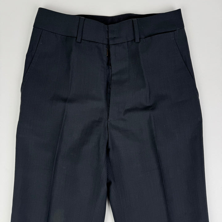 SS1999 Martin Margiela Gray/Dark Green Wool/Mohair Wide Leg Suit Pants