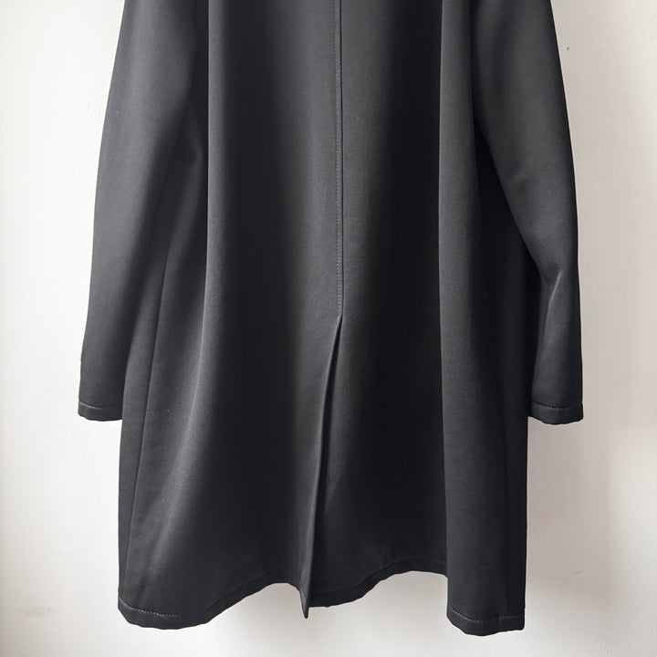 Prada 1990’s Black Wool Quilted Lined Car Coat