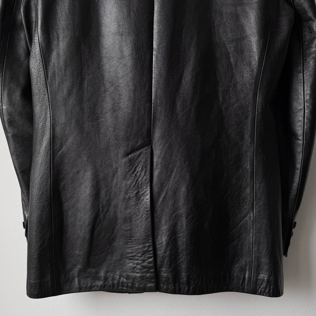 Helmut Lang 1990’s Black Lamb Leather Blazer Jacket