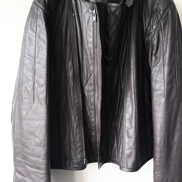 Yves Saint Laurent Rive Gauche By Tom Ford FW2003 Brown Fencing Leather Jacket