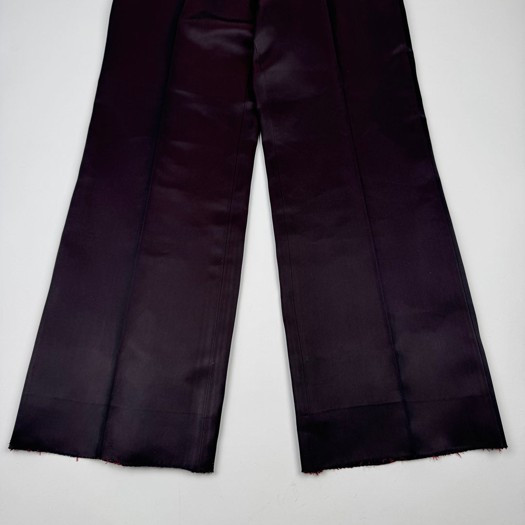 Gucci By Tom Ford SS1998 Red/Black Iridescent Silk Wide Relaxed Suit Trousers
