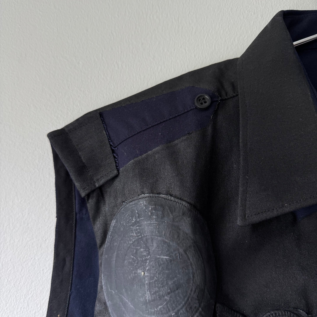 SS2003 Martin Margiela Artisanal Black Painted Officer Vest