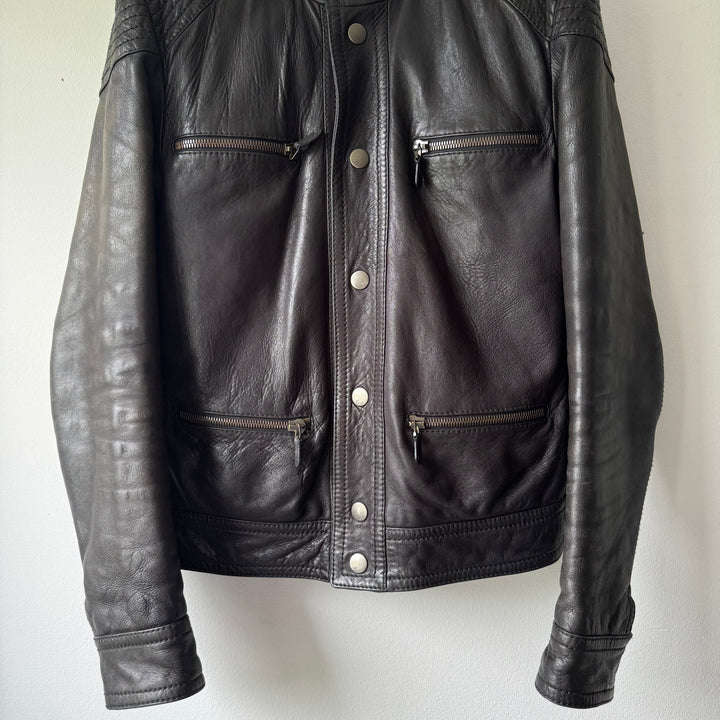 Gucci 2000's Moto Biker Nappa Leather Jacket