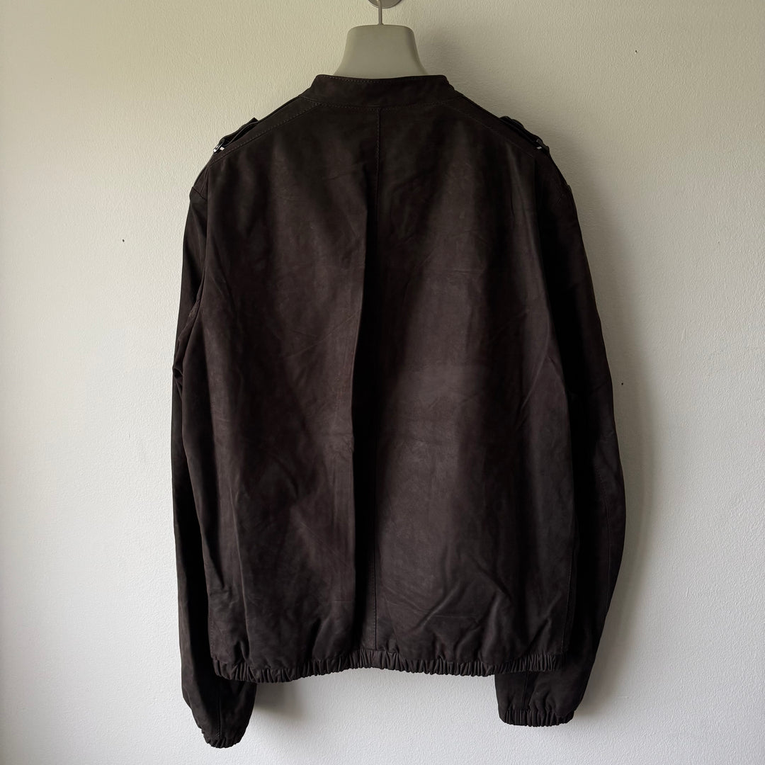 Prada SS2007 Brown Nubuck Leather Bomber Jacket