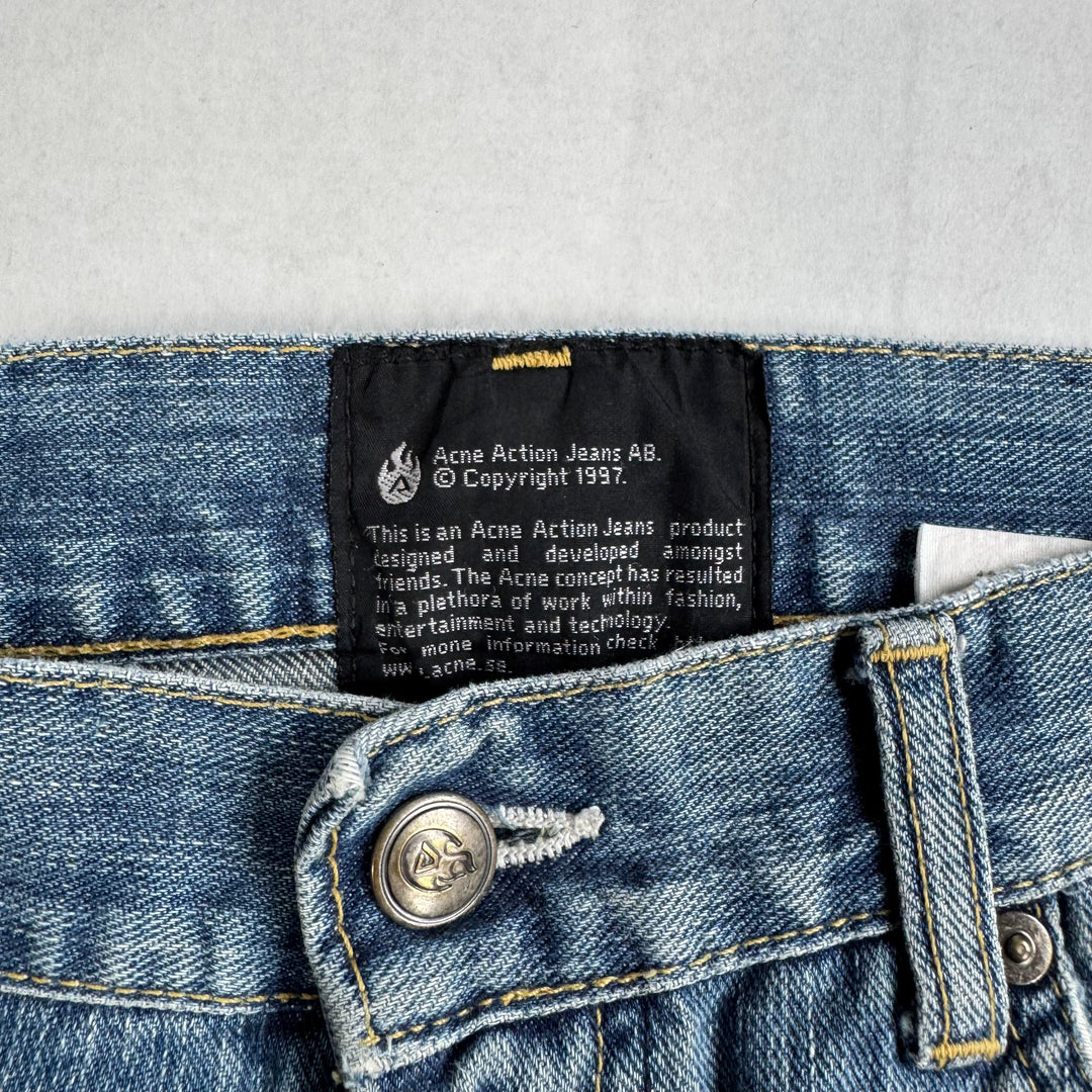 Acne Studios 2000´s Washed Blue Boot-Cut Denim