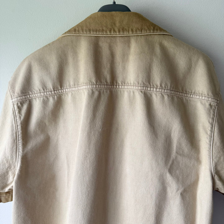 Prada SS2025 Short-Sleeved Bull Denim Bowling Shirt