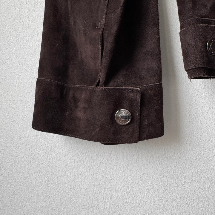 Gucci By Tom Ford FW2000 Brown Suede/Nubuck Cropped Blouson Leather Jacket