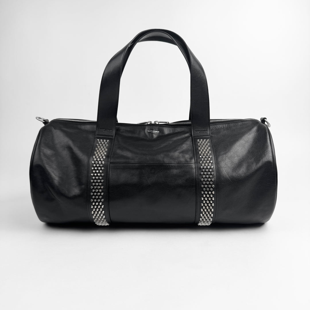 Saint Laurent By Hedi Slimane FW2014 Black Studded Leather Weekender Gym Bag