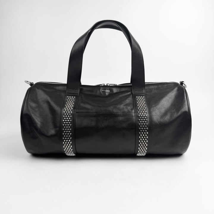 Saint Laurent By Hedi Slimane FW2014 Black Studded Leather Weekender Gym Bag