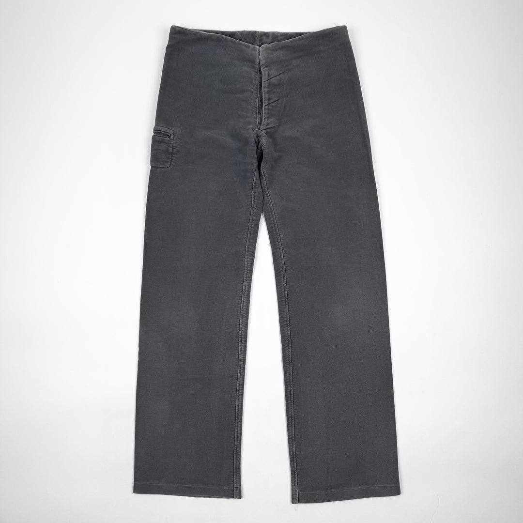AW2005 Martin Margiela Gray Heavy Moleskin McQueen Pants