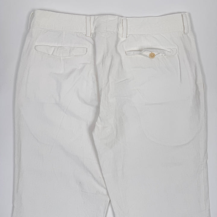 SS2005 Martin Margiela White Cotton Relaxed Straight Pants