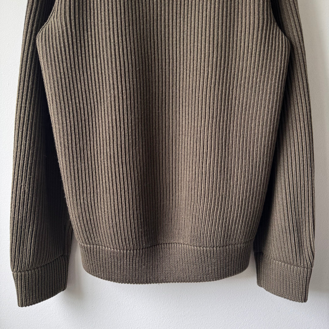AW2006 Martin Margiela Military Green Wool Zip-Up Drivers/Truckers Knit