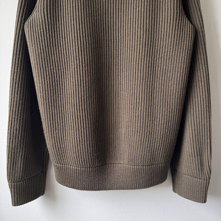 AW2006 Martin Margiela Military Green Wool Zip-Up Drivers/Truckers Knit