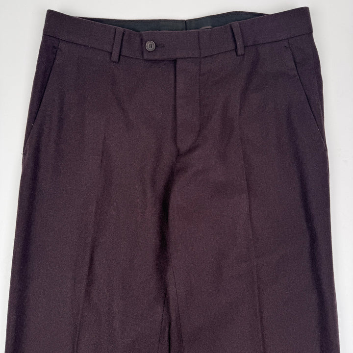 Gucci By Tom Ford 1990’s Brown Wool Flared Relaxed Suit Trousers/Pants