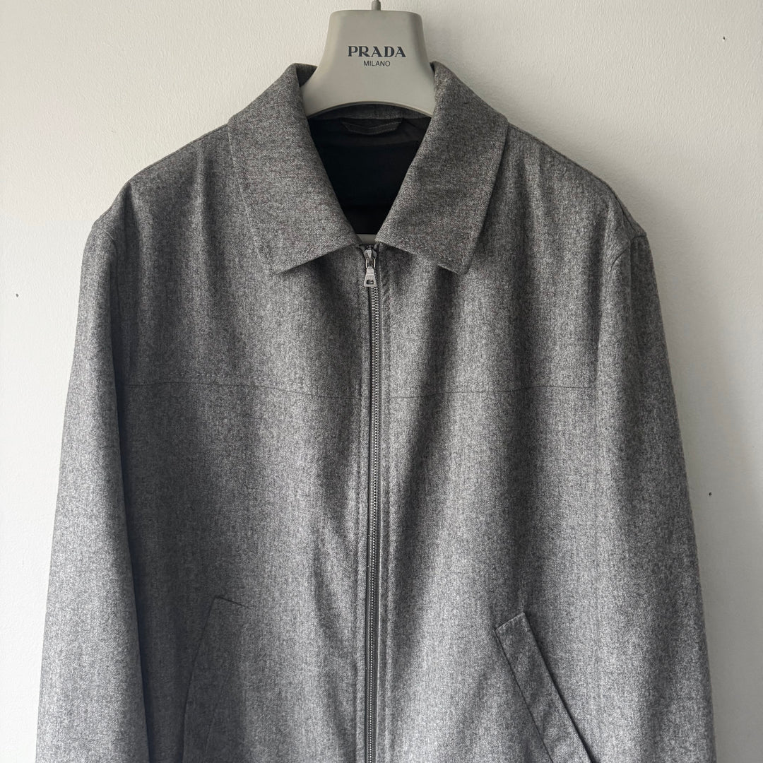 Prada 1990’s Gray Wool Short Blouson Jacket