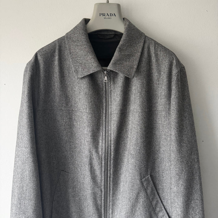 Prada 1990’s Gray Wool Short Blouson Jacket
