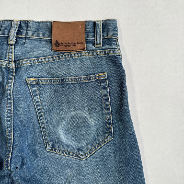 Acne Studios 2000´s Washed Blue Boot-Cut Denim
