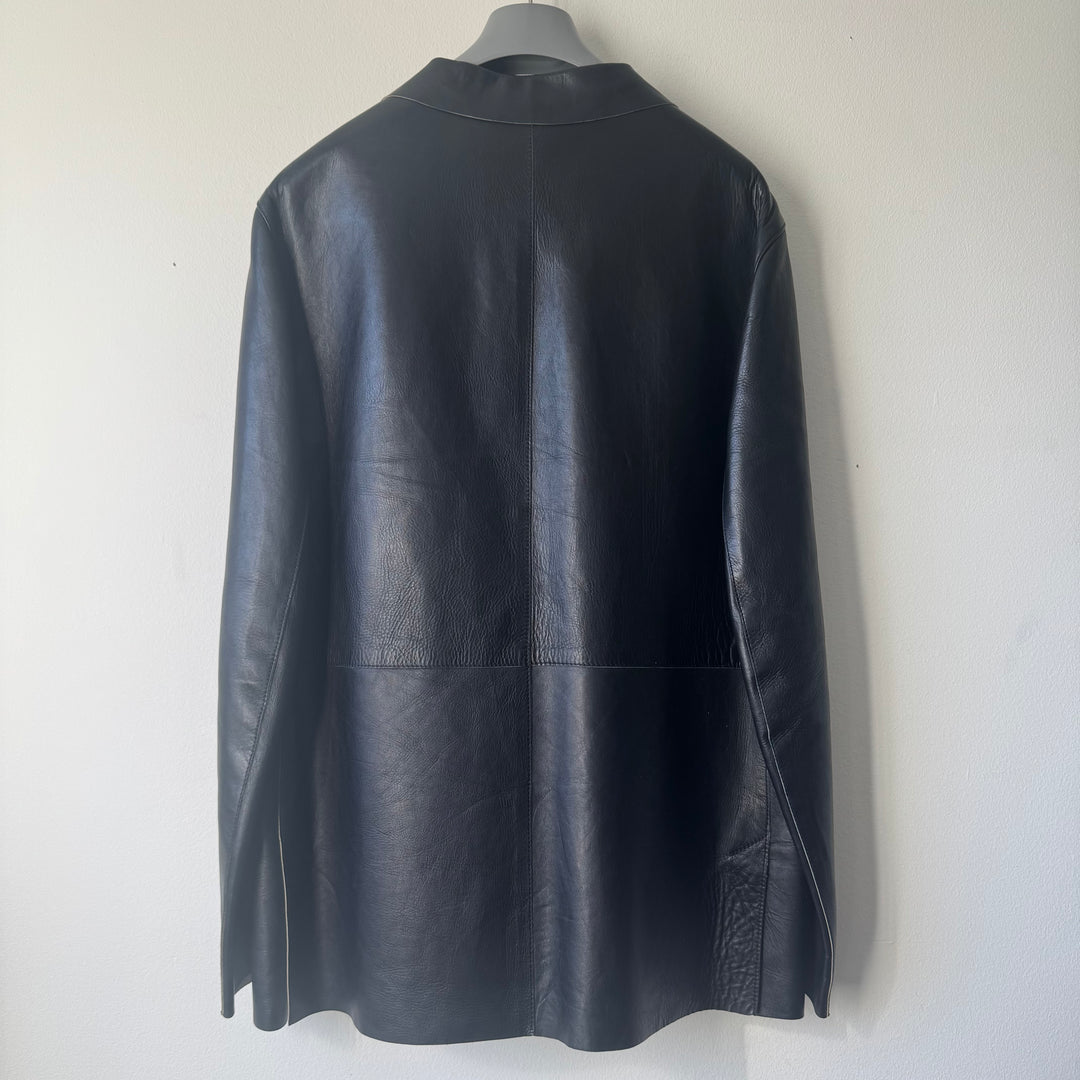 Prada 90’s Button Up Leather Jacket