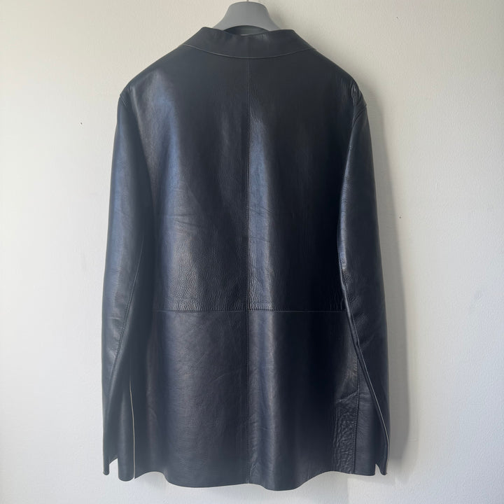 Prada 90’s Button Up Leather Jacket