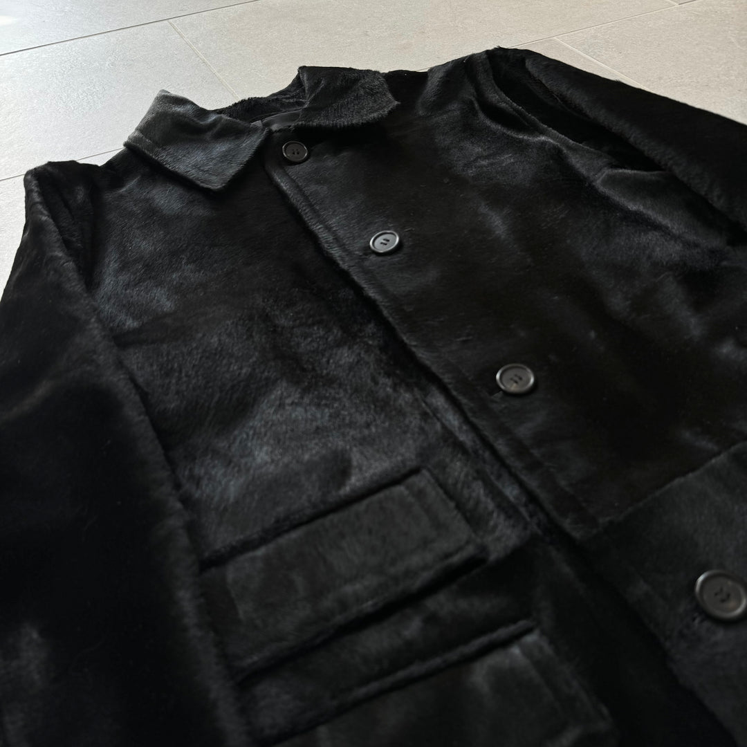 Prada 1990’s Mainline Calf Hair-On-Hide Leather Coat