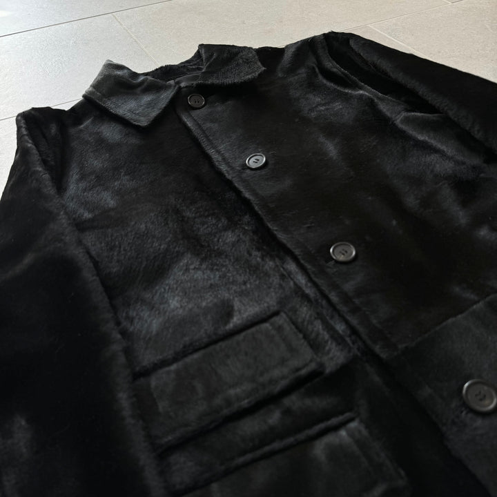 Prada 1990’s Mainline Calf Hair-On-Hide Leather Coat