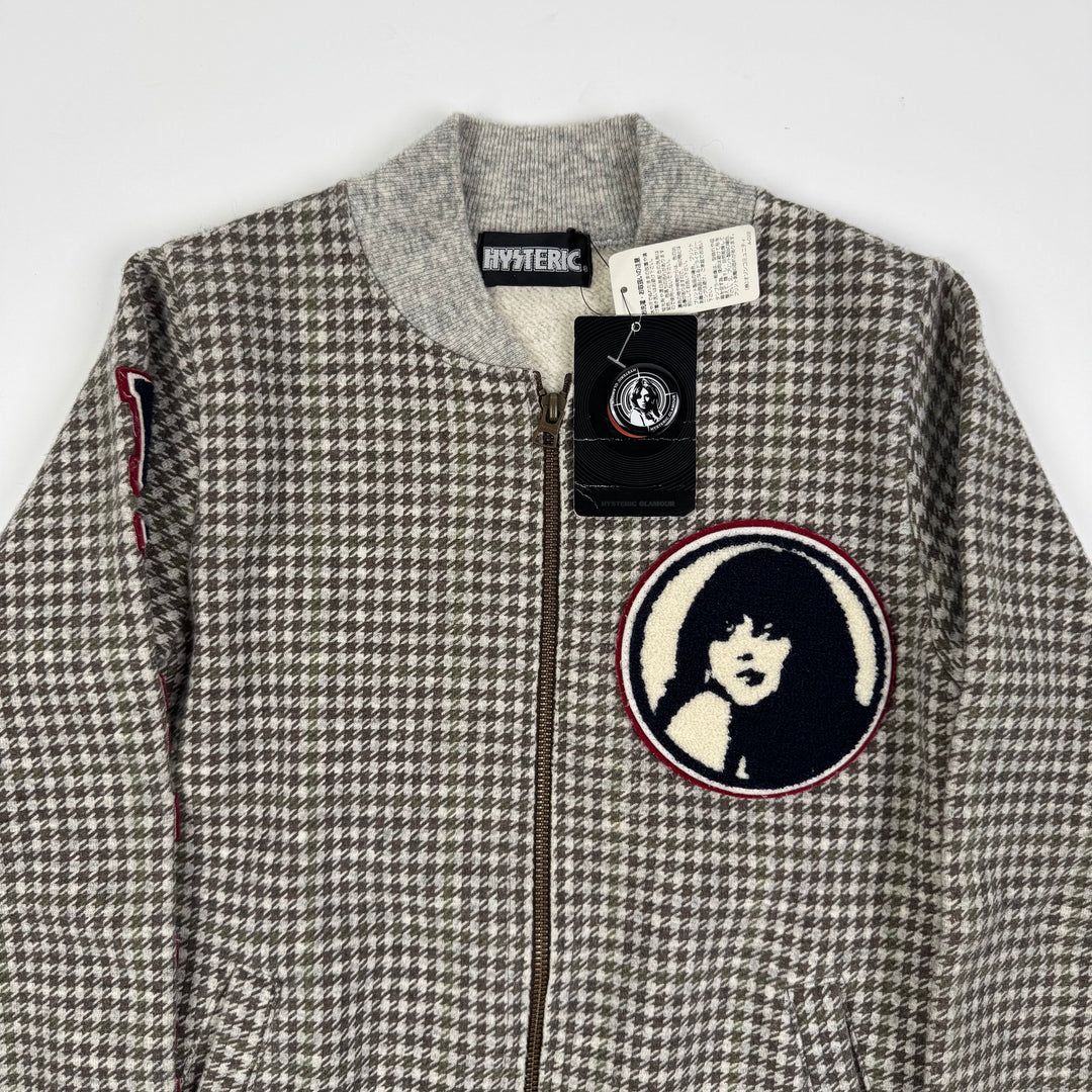 Hysteric Glamour Checkered Bomber Sweatshirt