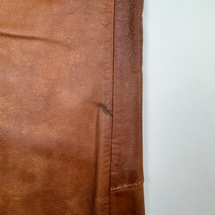 AW2001 Martin Margiela Raw Cowhide Brown Leather McQueen Cargo Pants