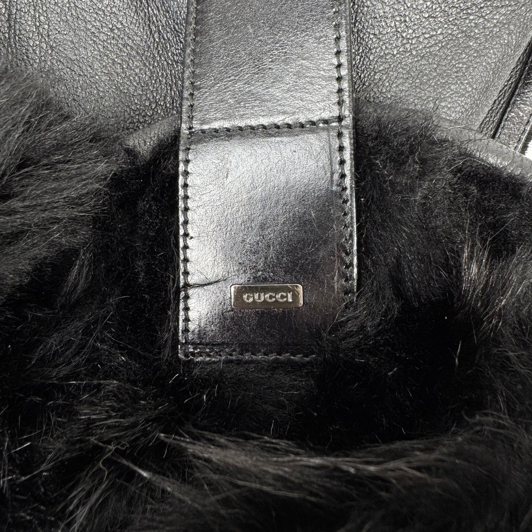 Gucci By Tom Ford SS1996 Reversible Rabbit Fur Leather Messenger Bag
