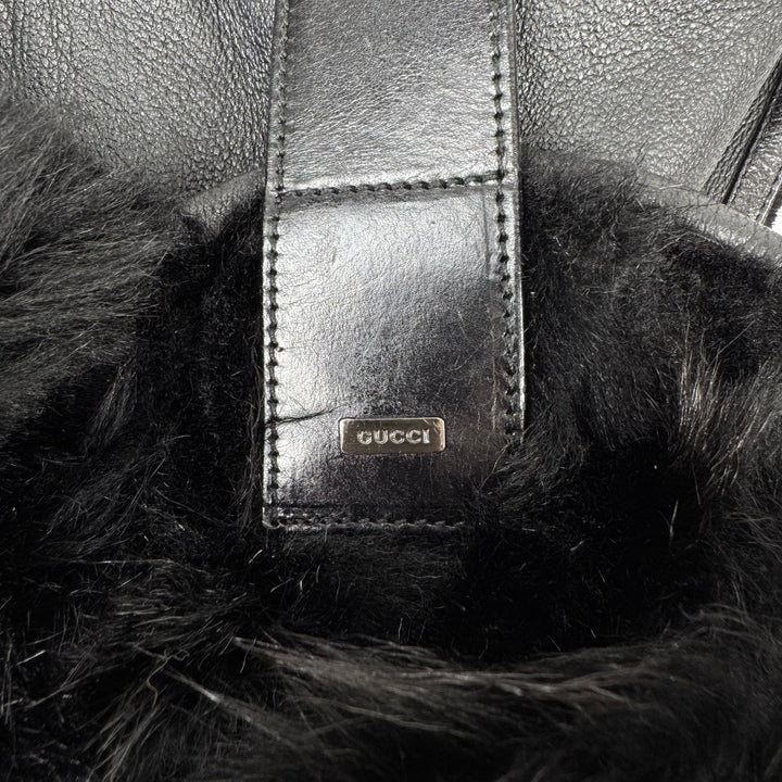 Gucci By Tom Ford SS1996 Reversible Rabbit Fur Leather Messenger Bag
