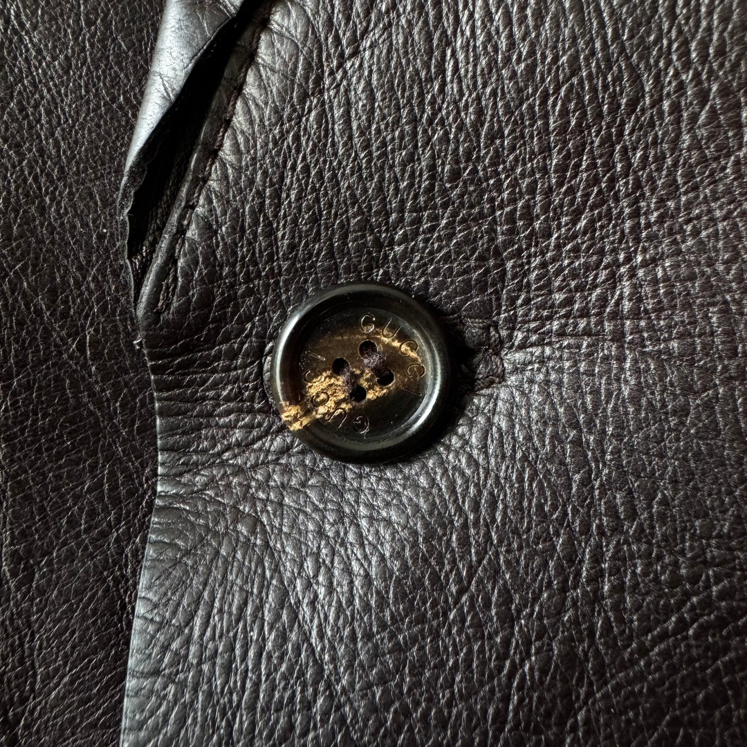 Gucci By Tom Ford FW1998 Brown Leather Blazer Jacket