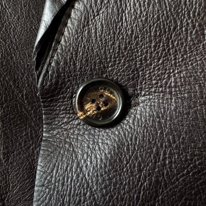 Gucci By Tom Ford FW1998 Brown Leather Blazer Jacket