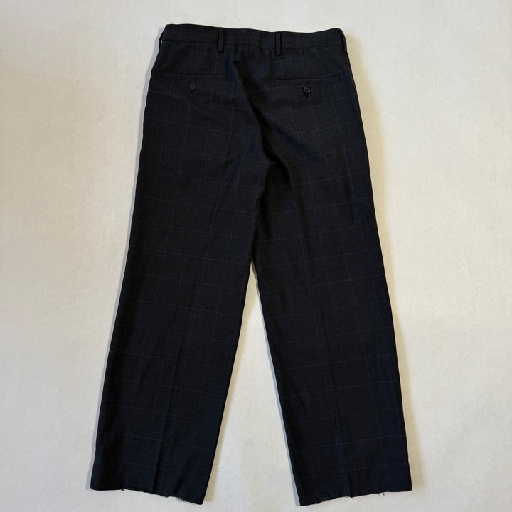 Miu Miu 2022 Checkered Prince Of Wales Pleated Fine Wool Pants