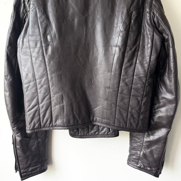 Yves Saint Laurent Rive Gauche By Tom Ford FW2003 Brown Fencing Leather Jacket