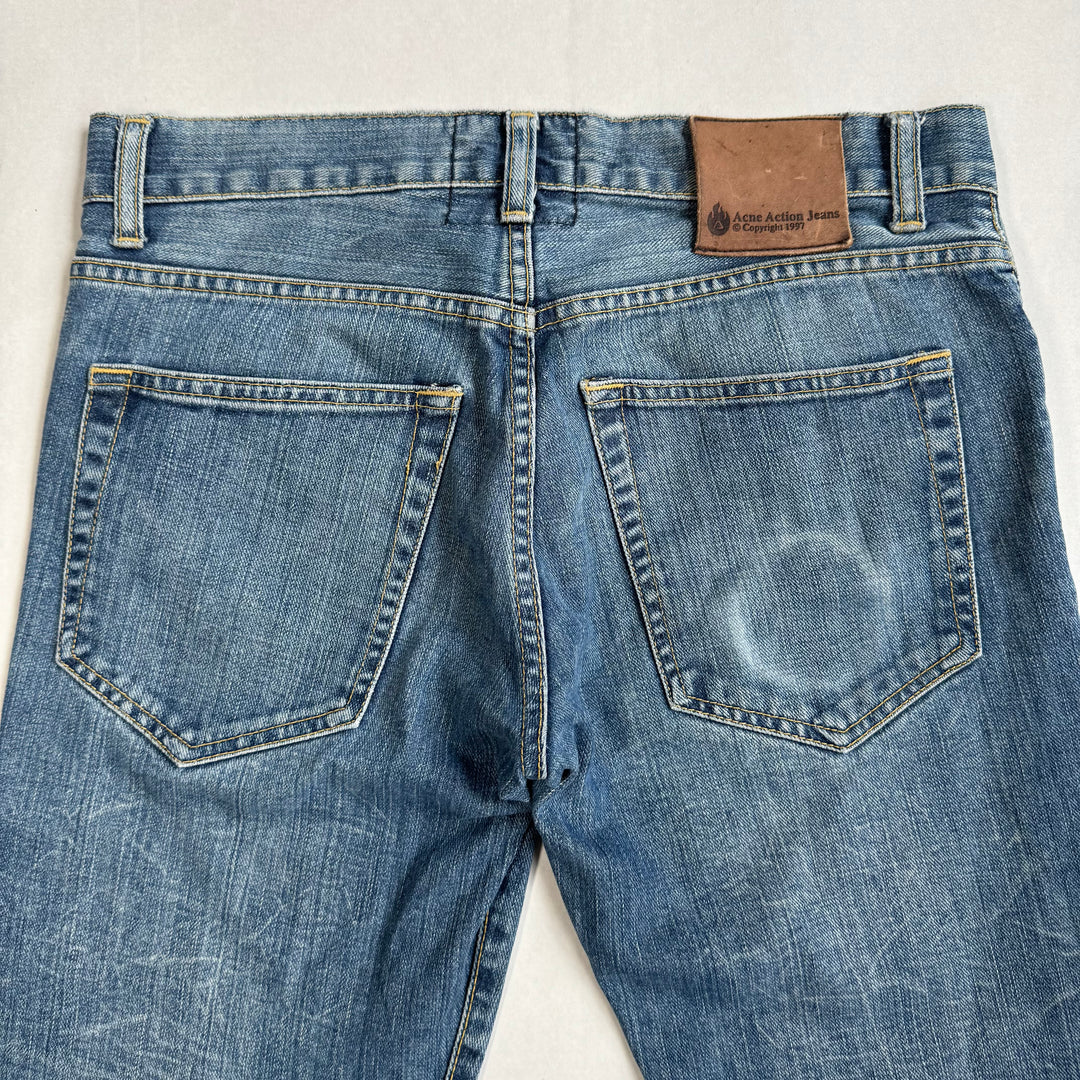 Acne Studios 2000´s Washed Blue Boot-Cut Denim