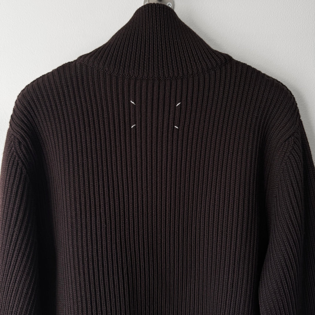 Martin Margiela AW2006 Brown Wool Zip-Up Drivers/Truckers Knit