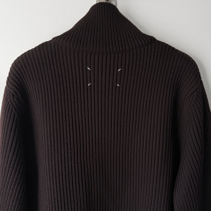 Martin Margiela AW2006 Brown Wool Zip-Up Drivers/Truckers Knit