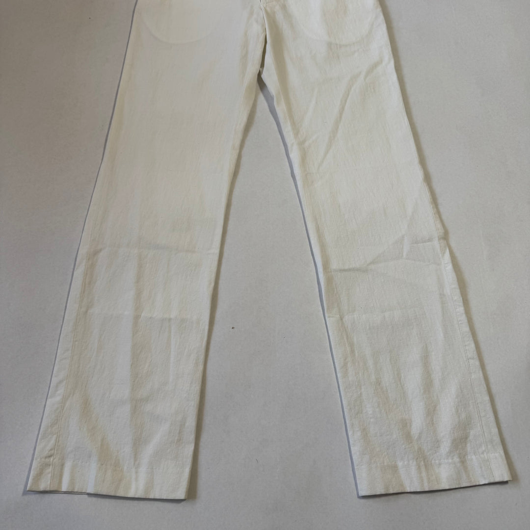 SS2005 Martin Margiela White Cotton Relaxed Straight Pants