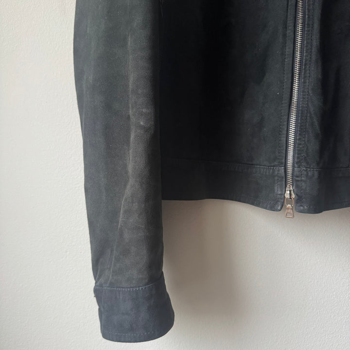Prada 2000’s Nubuck Leather Café Racer Moto Jacket